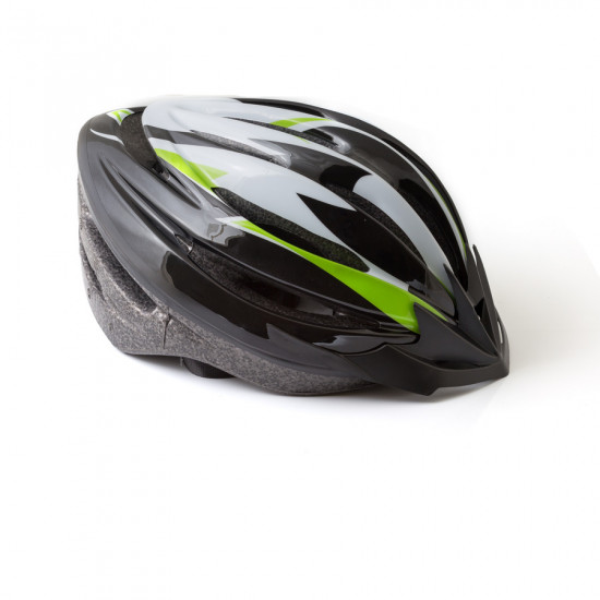Kerékpáros sisak L (HB13)L fekete-zöld