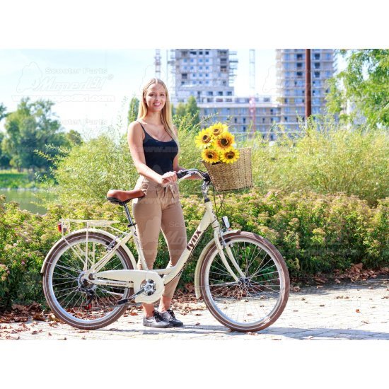 LYNX Kerékpár 26"  3 seb. 17" váz beige LADY CARIBBEAN- CITY  ( súly: 14,7  kg)